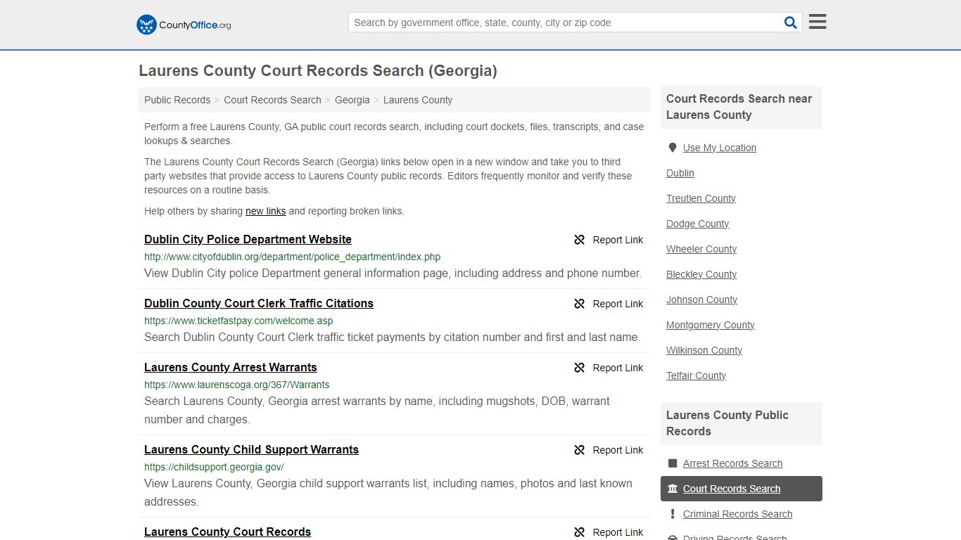 Laurens County Court Records Search (Georgia) - County Office