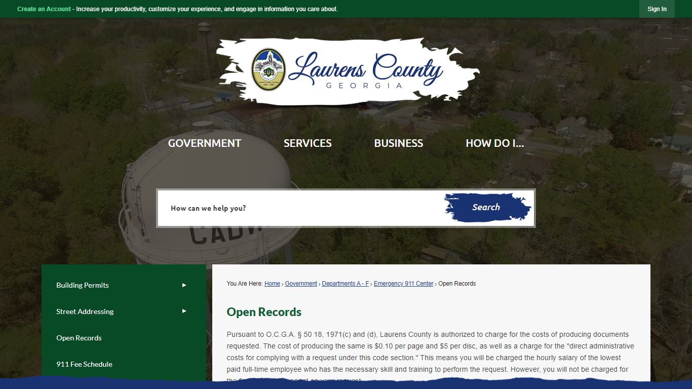 Open Records | Laurens County, GA